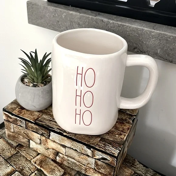 NWT RAE DUNN HO HO HO Christmas Large Ceramic Mug Festive Celebrate - Picture 2 of 7